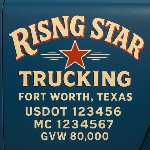 Custom Truck Door Lettering Decal Sticker Signs for US DOT Compliance | Custom USDOT Signs For Compliance | Add Your DOT, MC, GVW, CA, KYU, VIN Or Any Regulation Numbers You Need (Set of 2)