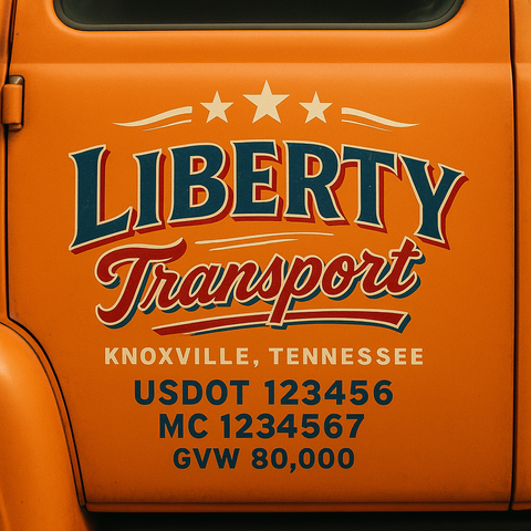 Custom Truck Door Lettering Decal Sticker Signs for US DOT Compliance | Custom USDOT Signs For Compliance | Add Your DOT, MC, GVW, CA, KYU, VIN Or Any Regulation Numbers You Need (Set of 2)