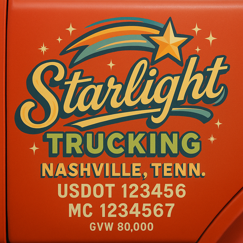 Custom Truck Door Lettering Decal Sticker Signs for US DOT Compliance | Custom USDOT Signs For Compliance | Add Your DOT, MC, GVW, CA, KYU, VIN Or Any Regulation Numbers You Need (Set of 2)
