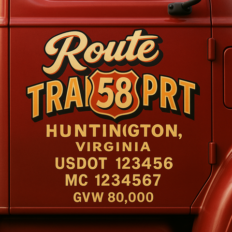 Custom Truck Door Lettering Decal Sticker Signs for US DOT Compliance | Custom USDOT Signs For Compliance | Add Your DOT, MC, GVW, CA, KYU, VIN Or Any Regulation Numbers You Need (Set of 2)