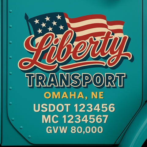 Custom Truck Door Lettering Decal Sticker Signs for US DOT Compliance | Custom USDOT Signs For Compliance | Add Your DOT, MC, GVW, CA, KYU, VIN Or Any Regulation Numbers You Need (Set of 2)