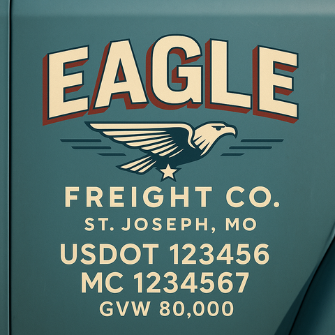 Custom Truck Door Lettering Decal Sticker Signs for US DOT Compliance | Custom USDOT Signs For Compliance | Add Your DOT, MC, GVW, CA, KYU, VIN Or Any Regulation Numbers You Need (Set of 2)