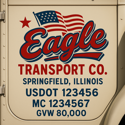 Custom Truck Door Lettering Decal Sticker Signs for US DOT Compliance | Custom USDOT Signs For Compliance | Add Your DOT, MC, GVW, CA, KYU, VIN Or Any Regulation Numbers You Need (Set of 2)