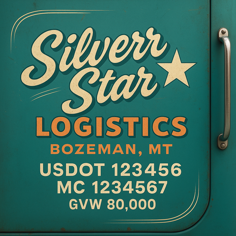 Custom Truck Door Lettering Decal Sticker Signs for US DOT Compliance | Custom USDOT Signs For Compliance | Add Your DOT, MC, GVW, CA, KYU, VIN Or Any Regulation Numbers You Need (Set of 2)