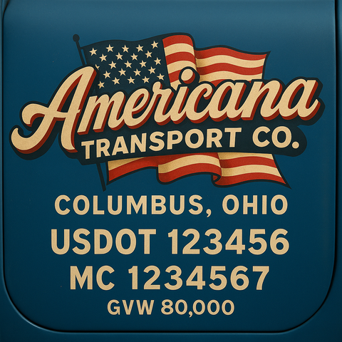 Custom Truck Door Lettering Decal Sticker Signs for US DOT Compliance | Custom USDOT Signs For Compliance | Add Your DOT, MC, GVW, CA, KYU, VIN Or Any Regulation Numbers You Need (Set of 2)