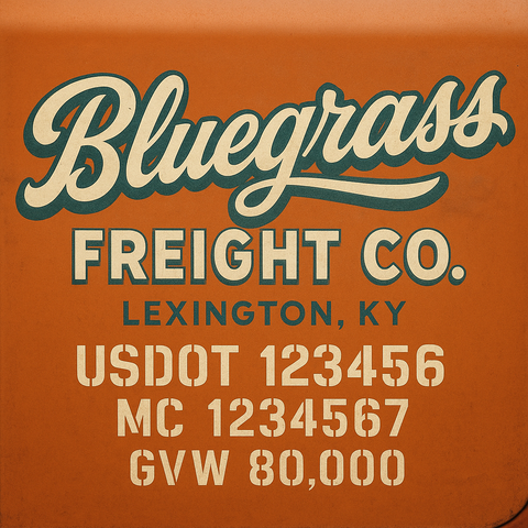 Custom Truck Door Lettering Decal Sticker Signs for US DOT Compliance | Custom USDOT Signs For Compliance | Add Your DOT, MC, GVW, CA, KYU, VIN Or Any Regulation Numbers You Need (Set of 2)