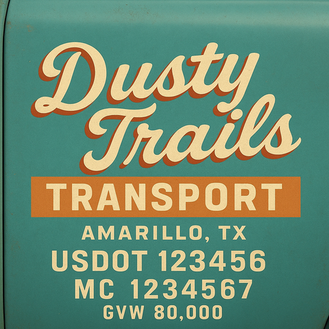 Custom Truck Door Lettering Decal Sticker Signs for US DOT Compliance | Custom USDOT Signs For Compliance | Add Your DOT, MC, GVW, CA, KYU, VIN Or Any Regulation Numbers You Need (Set of 2)