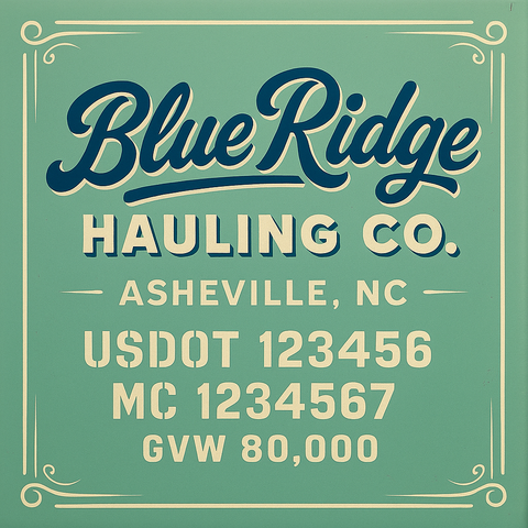 Custom Truck Door Lettering Decal Sticker Signs for US DOT Compliance | Custom USDOT Signs For Compliance | Add Your DOT, MC, GVW, CA, KYU, VIN Or Any Regulation Numbers You Need (Set of 2)