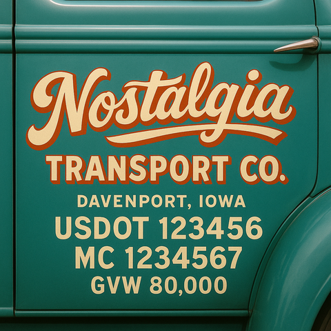 Custom Truck Door Lettering Decal Sticker Signs for US DOT Compliance | Custom USDOT Signs For Compliance | Add Your DOT, MC, GVW, CA, KYU, VIN Or Any Regulation Numbers You Need (Set of 2)