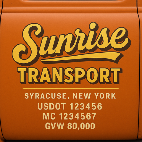 Custom Truck Door Lettering Decal Sticker Signs for US DOT Compliance | Custom USDOT Signs For Compliance | Add Your DOT, MC, GVW, CA, KYU, VIN Or Any Regulation Numbers You Need (Set of 2)