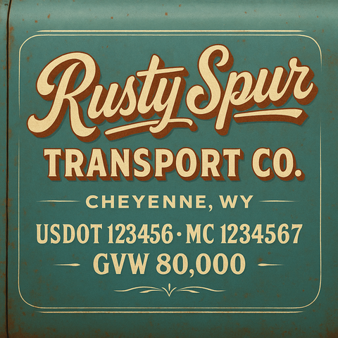 Custom Truck Door Lettering Decal Sticker Signs for US DOT Compliance | Custom USDOT Signs For Compliance | Add Your DOT, MC, GVW, CA, KYU, VIN Or Any Regulation Numbers You Need (Set of 2)