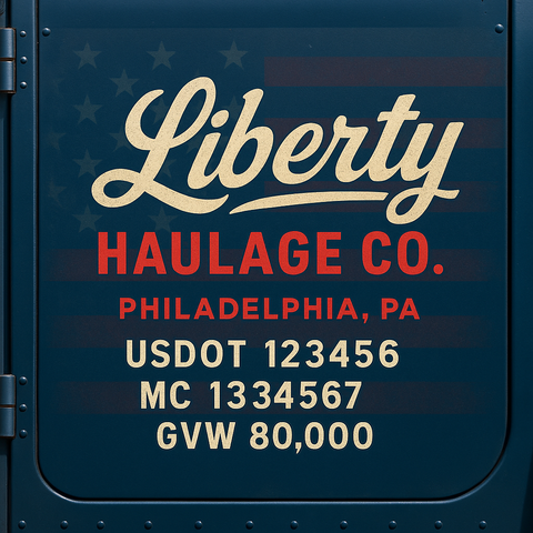 Custom Truck Door Lettering Decal Sticker Signs for US DOT Compliance | Custom USDOT Signs For Compliance | Add Your DOT, MC, GVW, CA, KYU, VIN Or Any Regulation Numbers You Need (Set of 2)