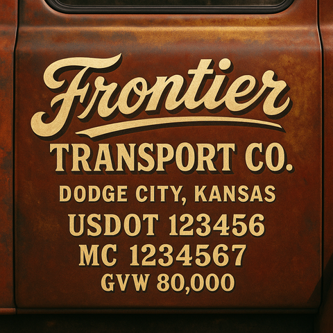 Custom Truck Door Lettering Decal Sticker Signs for US DOT Compliance | Custom USDOT Signs For Compliance | Add Your DOT, MC, GVW, CA, KYU, VIN Or Any Regulation Numbers You Need (Set of 2)