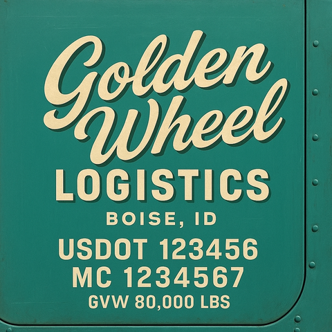 Custom Truck Door Lettering Decal Sticker Signs for US DOT Compliance | Custom USDOT Signs For Compliance | Add Your DOT, MC, GVW, CA, KYU, VIN Or Any Regulation Numbers You Need (Set of 2)