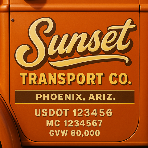 Custom Truck Door Lettering Decal Sticker Signs for US DOT Compliance | Custom USDOT Signs For Compliance | Add Your DOT, MC, GVW, CA, KYU, VIN Or Any Regulation Numbers You Need (Set of 2)