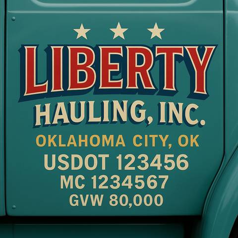 Custom Truck Door Lettering Decal Sticker Signs for US DOT Compliance | Custom USDOT Signs For Compliance | Add Your DOT, MC, GVW, CA, KYU, VIN Or Any Regulation Numbers You Need (Set of 2)