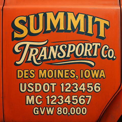 Custom Truck Door Lettering Decal Sticker Signs for US DOT Compliance | Custom USDOT Signs For Compliance | Add Your DOT, MC, GVW, CA, KYU, VIN Or Any Regulation Numbers You Need (Set of 2)