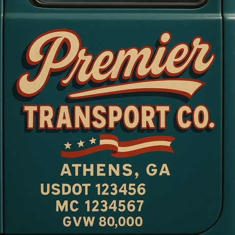 Custom Truck Door Lettering Decal Sticker Signs for US DOT Compliance | Custom USDOT Signs For Compliance | Add Your DOT, MC, GVW, CA, KYU, VIN Or Any Regulation Numbers You Need (Set of 2)