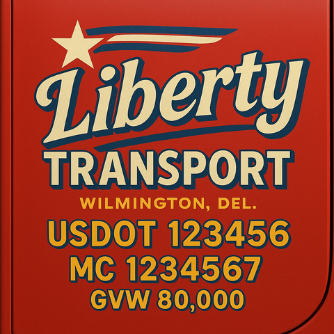 Custom Truck Door Lettering Decal Sticker Signs for US DOT Compliance | Custom USDOT Signs For Compliance | Add Your DOT, MC, GVW, CA, KYU, VIN Or Any Regulation Numbers You Need (Set of 2)