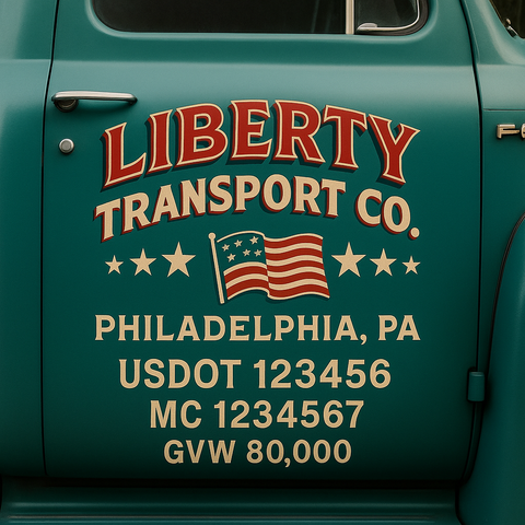 Custom Truck Door Lettering Decal Sticker Signs for US DOT Compliance | Custom USDOT Signs For Compliance | Add Your DOT, MC, GVW, CA, KYU, VIN Or Any Regulation Numbers You Need (Set of 2)