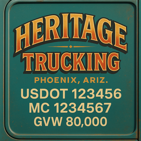 Custom Truck Door Lettering Decal Sticker Signs for US DOT Compliance | Custom USDOT Signs For Compliance | Add Your DOT, MC, GVW, CA, KYU, VIN Or Any Regulation Numbers You Need (Set of 2)