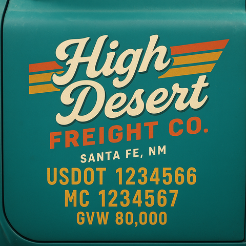 Custom Truck Door Lettering Decal Sticker Signs for US DOT Compliance | Custom USDOT Signs For Compliance | Add Your DOT, MC, GVW, CA, KYU, VIN Or Any Regulation Numbers You Need (Set of 2)