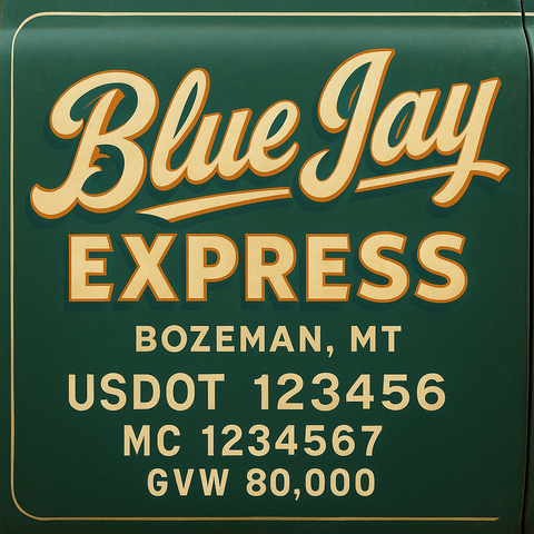 Custom Truck Door Lettering Decal Sticker Signs for US DOT Compliance | Custom USDOT Signs For Compliance | Add Your DOT, MC, GVW, CA, KYU, VIN Or Any Regulation Numbers You Need (Set of 2)