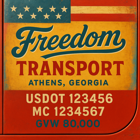 Custom Truck Door Lettering Decal Sticker Signs for US DOT Compliance | Custom USDOT Signs For Compliance | Add Your DOT, MC, GVW, CA, KYU, VIN Or Any Regulation Numbers You Need (Set of 2)