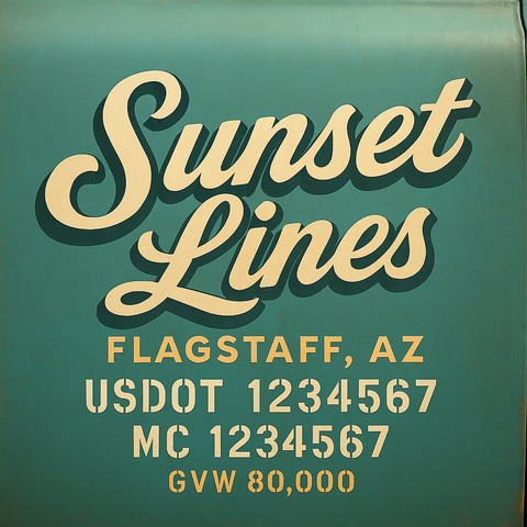 Custom Truck Door Lettering Decal Sticker Signs for US DOT Compliance | Custom USDOT Signs For Compliance | Add Your DOT, MC, GVW, CA, KYU, VIN Or Any Regulation Numbers You Need (Set of 2)