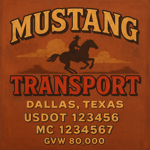 Custom Truck Door Lettering Decal Sticker Signs for US DOT Compliance | Custom USDOT Signs For Compliance | Add Your DOT, MC, GVW, CA, KYU, VIN Or Any Regulation Numbers You Need (Set of 2)