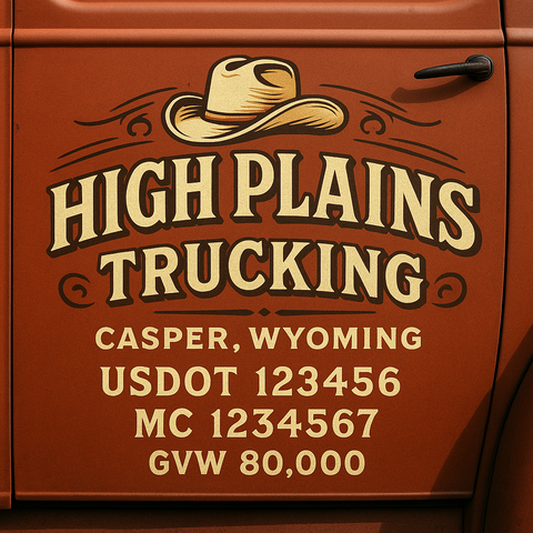 Custom Truck Door Lettering Decal Sticker Signs for US DOT Compliance | Custom USDOT Signs For Compliance | Add Your DOT, MC, GVW, CA, KYU, VIN Or Any Regulation Numbers You Need (Set of 2)