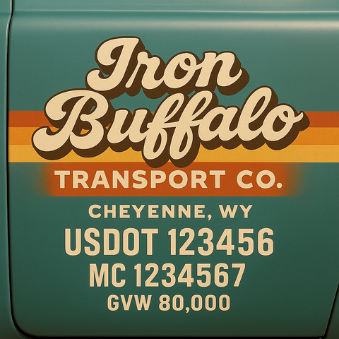 Custom Truck Door Lettering Decal Sticker Signs for US DOT Compliance | Custom USDOT Signs For Compliance | Add Your DOT, MC, GVW, CA, KYU, VIN Or Any Regulation Numbers You Need (Set of 2)