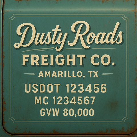 Custom Truck Door Lettering Decal Sticker Signs for US DOT Compliance | Custom USDOT Signs For Compliance | Add Your DOT, MC, GVW, CA, KYU, VIN Or Any Regulation Numbers You Need (Set of 2)