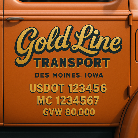 Custom Truck Door Lettering Decal Sticker Signs for US DOT Compliance | Custom USDOT Signs For Compliance | Add Your DOT, MC, GVW, CA, KYU, VIN Or Any Regulation Numbers You Need (Set of 2)