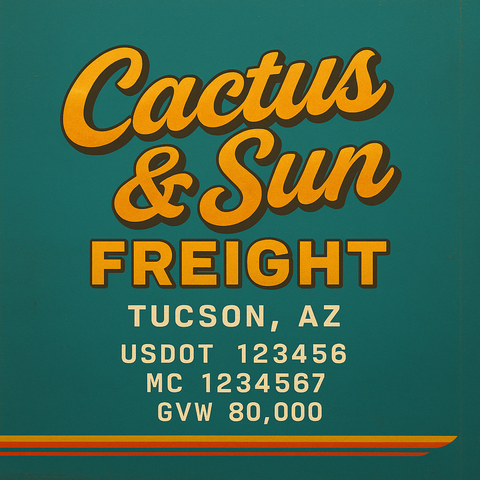 Custom Truck Door Lettering Decal Sticker Signs for US DOT Compliance | Custom USDOT Signs For Compliance | Add Your DOT, MC, GVW, CA, KYU, VIN Or Any Regulation Numbers You Need (Set of 2)