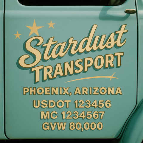 Custom Truck Door Lettering Decal Sticker Signs for US DOT Compliance | Custom USDOT Signs For Compliance | Add Your DOT, MC, GVW, CA, KYU, VIN Or Any Regulation Numbers You Need (Set of 2)