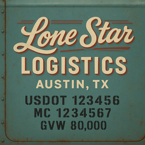 Custom Truck Door Lettering Decal Sticker Signs for US DOT Compliance | Custom USDOT Signs For Compliance | Add Your DOT, MC, GVW, CA, KYU, VIN Or Any Regulation Numbers You Need (Set of 2)