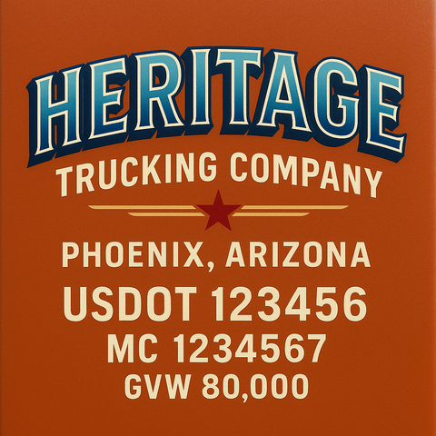 Custom Truck Door Lettering Decal Sticker Signs for US DOT Compliance | Custom USDOT Signs For Compliance | Add Your DOT, MC, GVW, CA, KYU, VIN Or Any Regulation Numbers You Need (Set of 2)