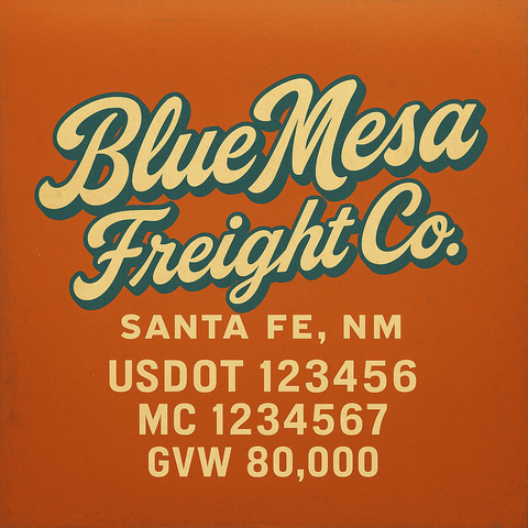 Custom Truck Door Lettering Decal Sticker Signs for US DOT Compliance | Custom USDOT Signs For Compliance | Add Your DOT, MC, GVW, CA, KYU, VIN Or Any Regulation Numbers You Need (Set of 2)