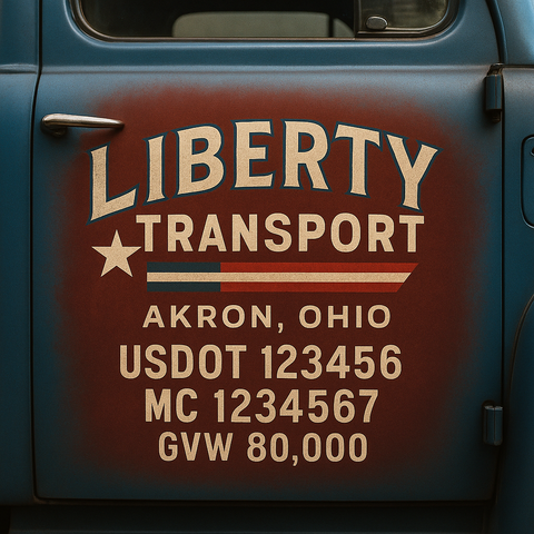 Custom Truck Door Lettering Decal Sticker Signs for US DOT Compliance | Custom USDOT Signs For Compliance | Add Your DOT, MC, GVW, CA, KYU, VIN Or Any Regulation Numbers You Need (Set of 2)