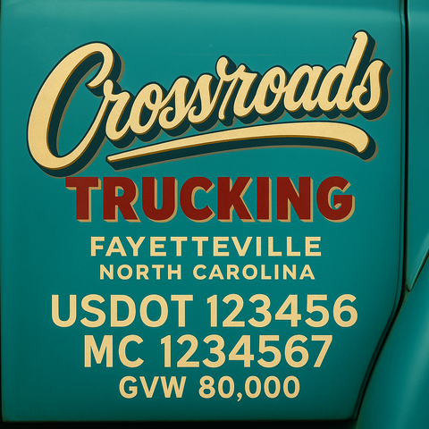 Custom Truck Door Lettering Decal Sticker Signs for US DOT Compliance | Custom USDOT Signs For Compliance | Add Your DOT, MC, GVW, CA, KYU, VIN Or Any Regulation Numbers You Need (Set of 2)