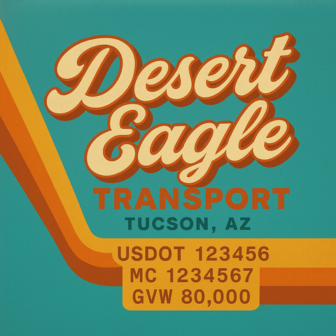 Custom Truck Door Lettering Decal Sticker Signs for US DOT Compliance | Custom USDOT Signs For Compliance | Add Your DOT, MC, GVW, CA, KYU, VIN Or Any Regulation Numbers You Need (Set of 2)
