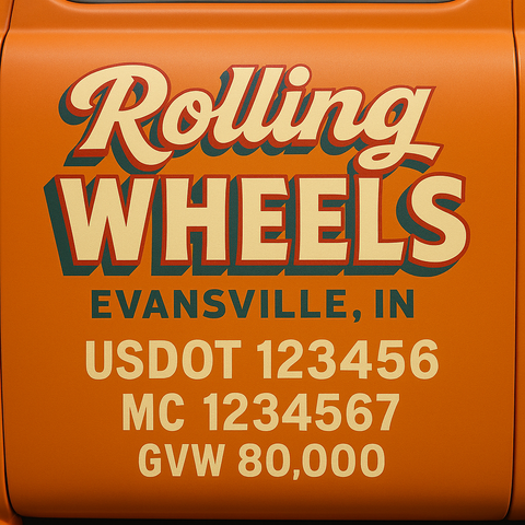 Custom Truck Door Lettering Decal Sticker Signs for US DOT Compliance | Custom USDOT Signs For Compliance | Add Your DOT, MC, GVW, CA, KYU, VIN Or Any Regulation Numbers You Need (Set of 2)