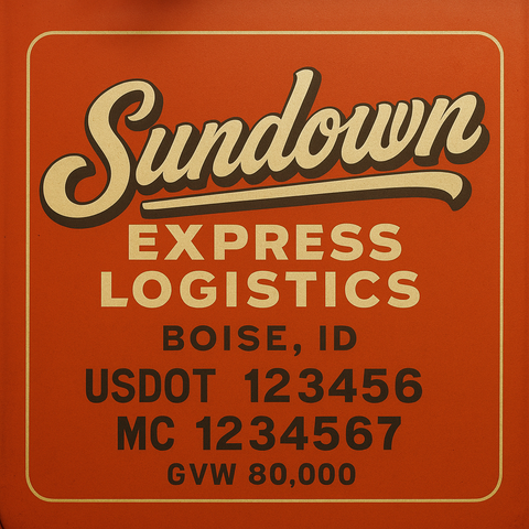 Custom Truck Door Lettering Decal Sticker Signs for US DOT Compliance | Custom USDOT Signs For Compliance | Add Your DOT, MC, GVW, CA, KYU, VIN Or Any Regulation Numbers You Need (Set of 2)