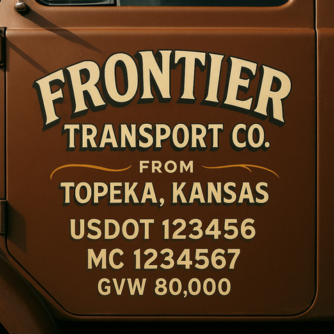 Custom Truck Door Lettering Decal Sticker Signs for US DOT Compliance | Custom USDOT Signs For Compliance | Add Your DOT, MC, GVW, CA, KYU, VIN Or Any Regulation Numbers You Need (Set of 2)