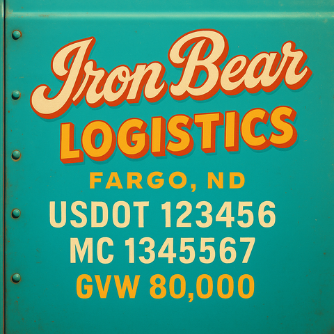Custom Truck Door Lettering Decal Sticker Signs for US DOT Compliance | Custom USDOT Signs For Compliance | Add Your DOT, MC, GVW, CA, KYU, VIN Or Any Regulation Numbers You Need (Set of 2)