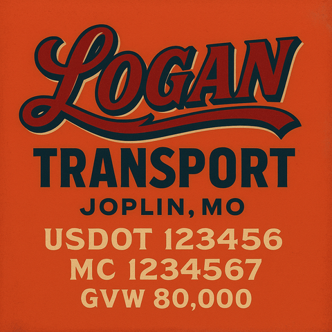 Custom Truck Door Lettering Decal Sticker Signs for US DOT Compliance | Custom USDOT Signs For Compliance | Add Your DOT, MC, GVW, CA, KYU, VIN Or Any Regulation Numbers You Need (Set of 2)
