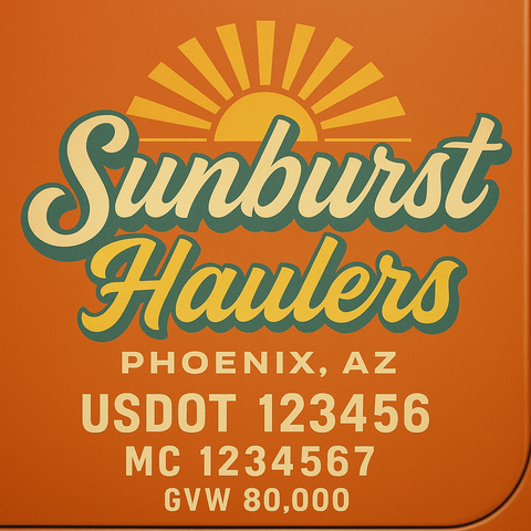 Custom Truck Door Lettering Decal Sticker Signs for US DOT Compliance | Custom USDOT Signs For Compliance | Add Your DOT, MC, GVW, CA, KYU, VIN Or Any Regulation Numbers You Need (Set of 2)