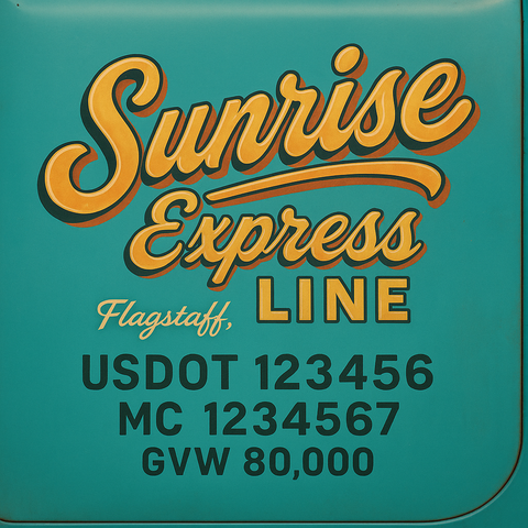 Custom Truck Door Lettering Decal Sticker Signs for US DOT Compliance | Custom USDOT Signs For Compliance | Add Your DOT, MC, GVW, CA, KYU, VIN Or Any Regulation Numbers You Need (Set of 2)