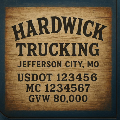 Custom Truck Door Lettering Decal Sticker Signs for US DOT Compliance | Custom USDOT Signs For Compliance | Add Your DOT, MC, GVW, CA, KYU, VIN Or Any Regulation Numbers You Need (Set of 2)